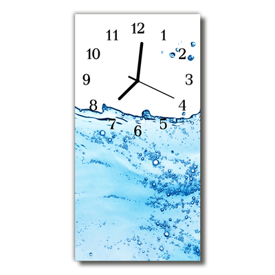 Glass Wall Clock Water