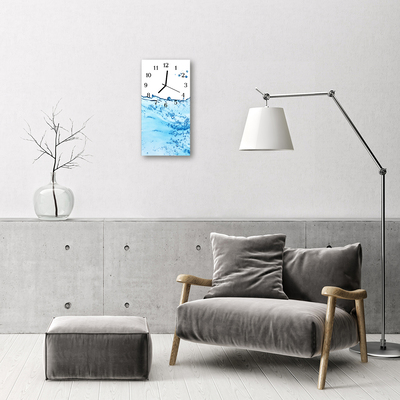 Glass Wall Clock Water