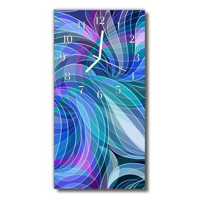 Glass Wall Clock Abstract