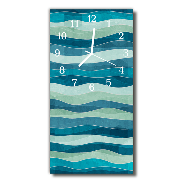 Glass Wall Clock Waves