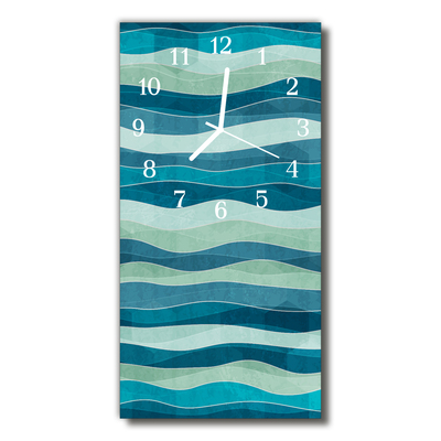 Glass Wall Clock Waves