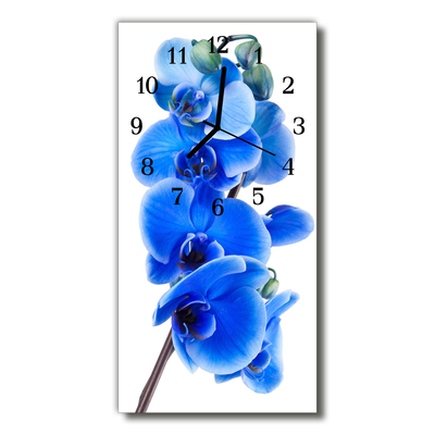 Glass Wall Clock Orchid