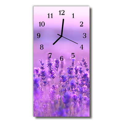 Glass Wall Clock Lavender