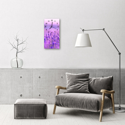 Glass Wall Clock Lavender