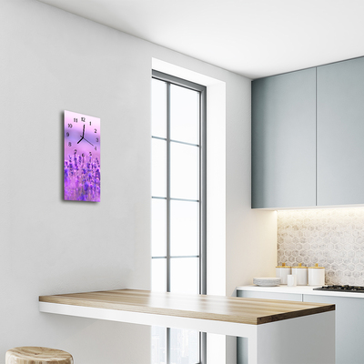 Glass Wall Clock Lavender