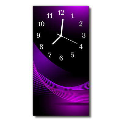 Glass Wall Clock Abstract