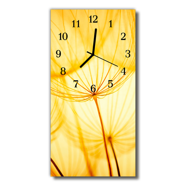 Glass Wall Clock Flower