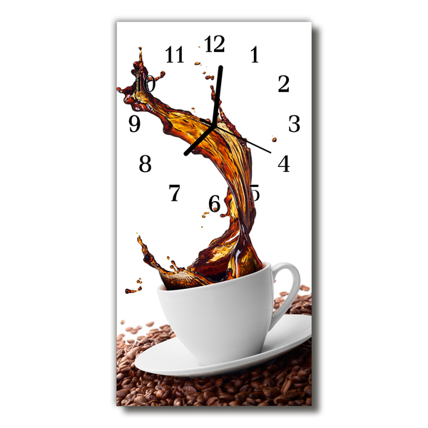 Glass Wall Clock Kaffetasse