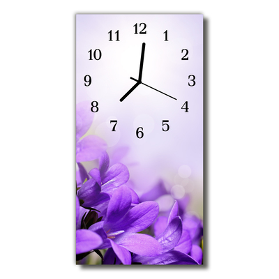 Glass Wall Clock Flower