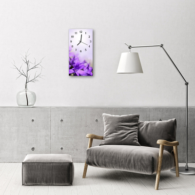 Glass Wall Clock Flower