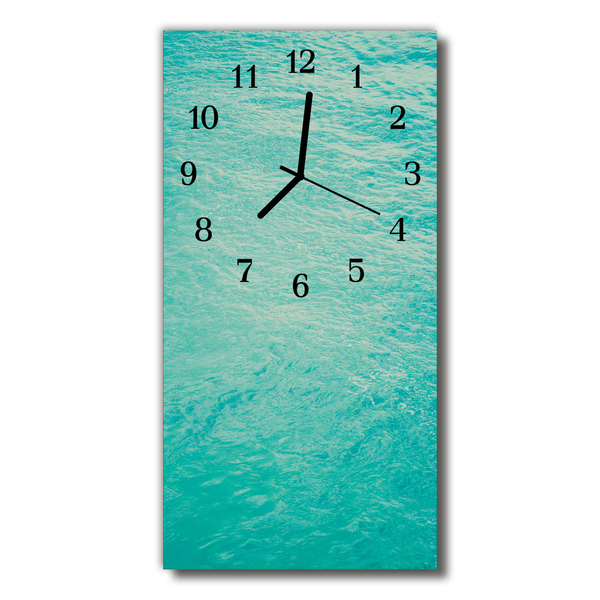 Glass Wall Clock Water