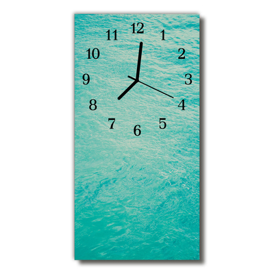 Glass Wall Clock Water