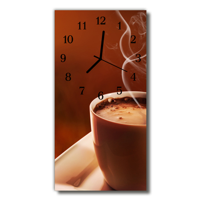 Glass Wall Clock Kaffe