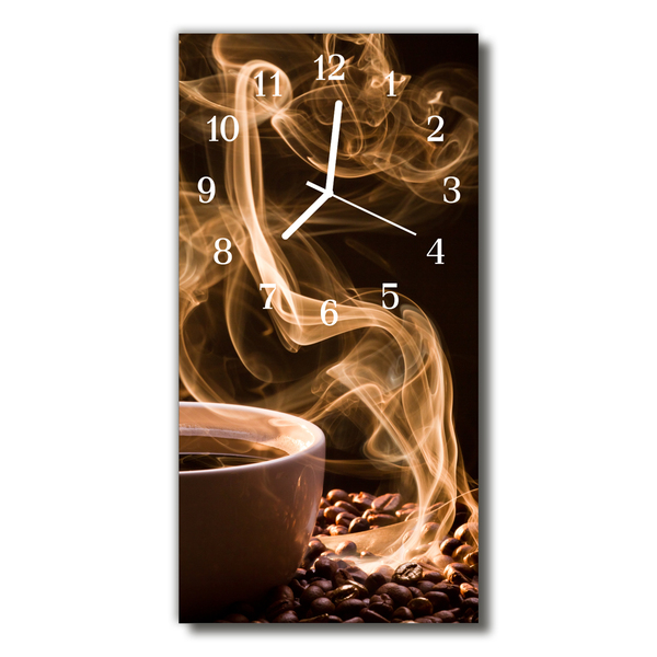 Glass Wall Clock Kaffe