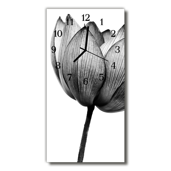 Glass Wall Clock Tulip