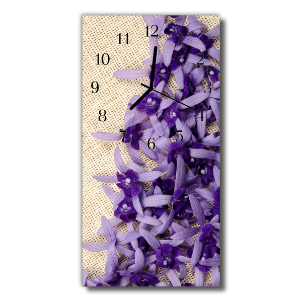 Glass Wall Clock Lavender