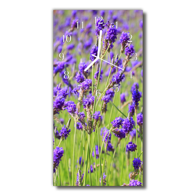 Glass Wall Clock Lavender