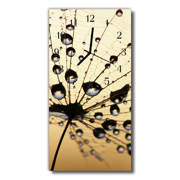 Glass Wall Clock Cobweb