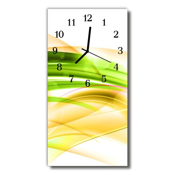 Glass Wall Clock Abstract