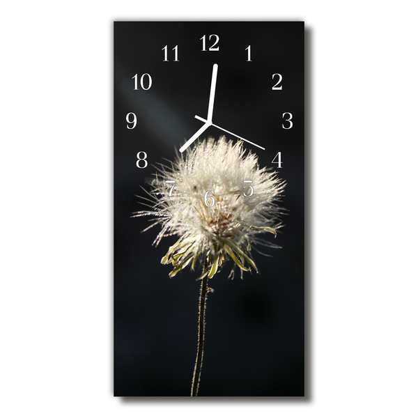 Glass Wall Clock Sow thistle