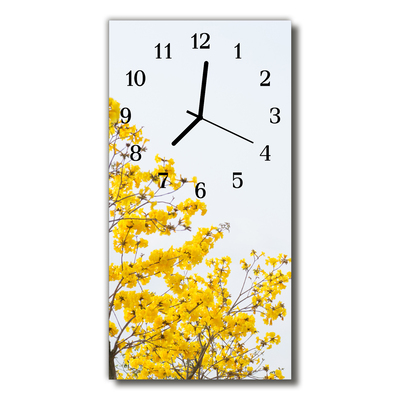 Glass Wall Clock Blooming tree