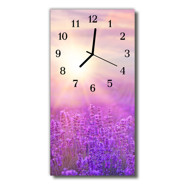 Glass Wall Clock Lavender