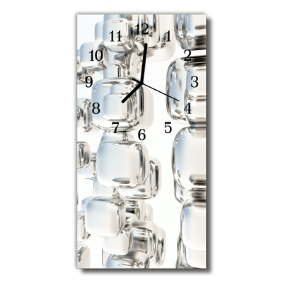 Glass Wall Clock Cube