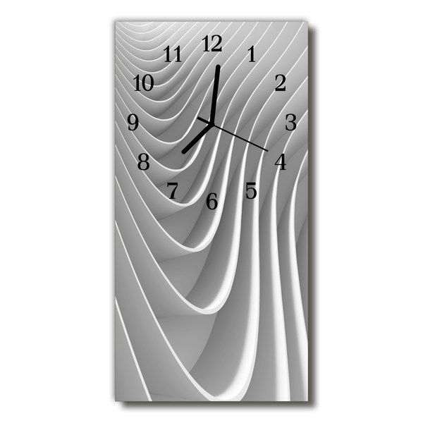 Glass Wall Clock Wave