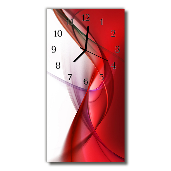 Glass Kitchen Clock Abstract