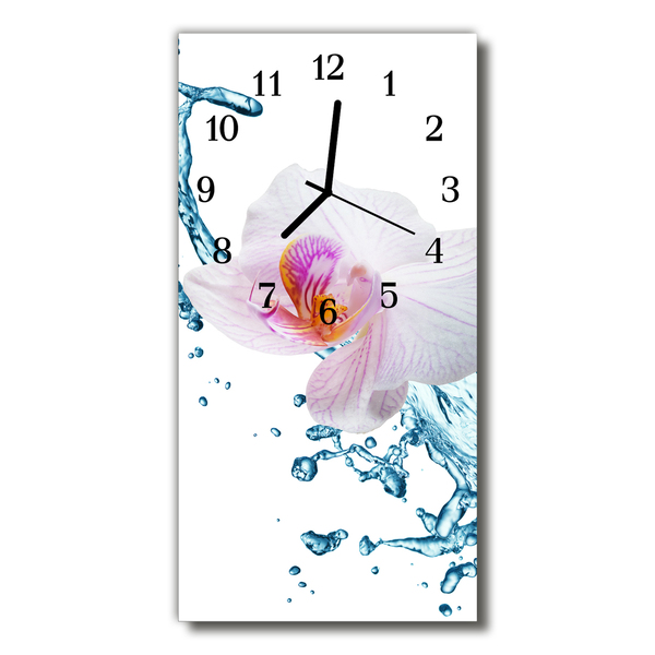 Glass Kitchen Clock Orchid