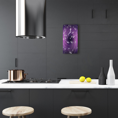 Glass Kitchen Clock Galaxy