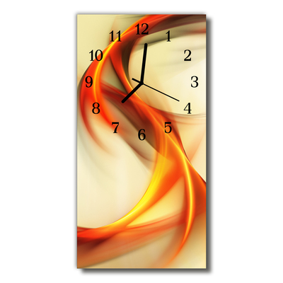 Glass Kitchen Clock Abstract