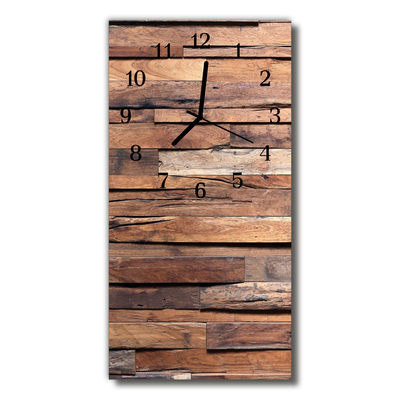 Glass Kitchen Clock Wood