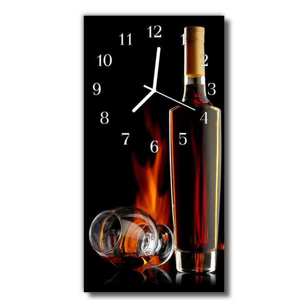 Glass Kitchen Clock Alcohol