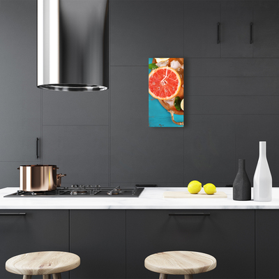 Glass Kitchen Clock Grapefruit