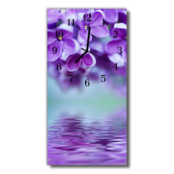 Glass Kitchen Clock Lilac