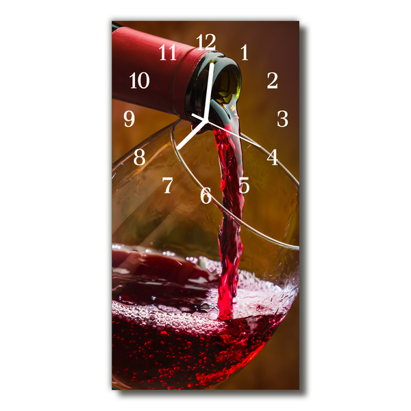 Glass Kitchen Clock Wine