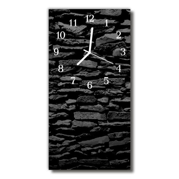 Glass Kitchen Clock Stone wall