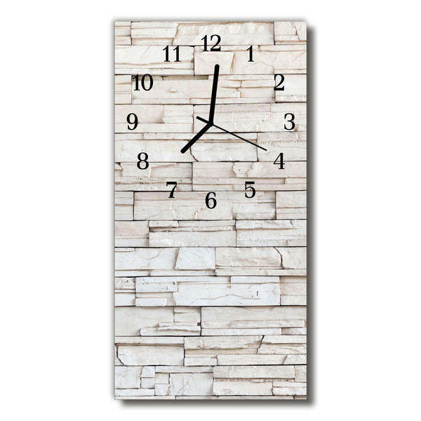 Glass Kitchen Clock Stone wall