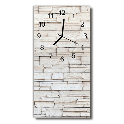 Glass Kitchen Clock Stone wall