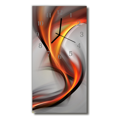 Glass Kitchen Clock Abstract