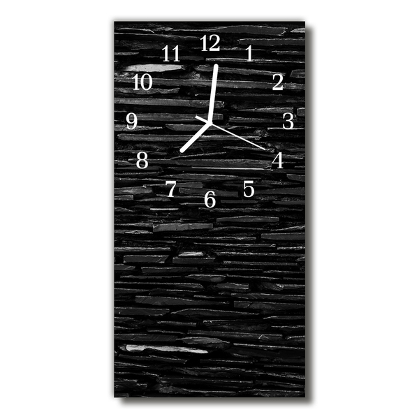 Glass Kitchen Clock Stone wall