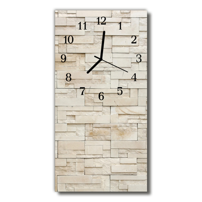 Glass Kitchen Clock Stones