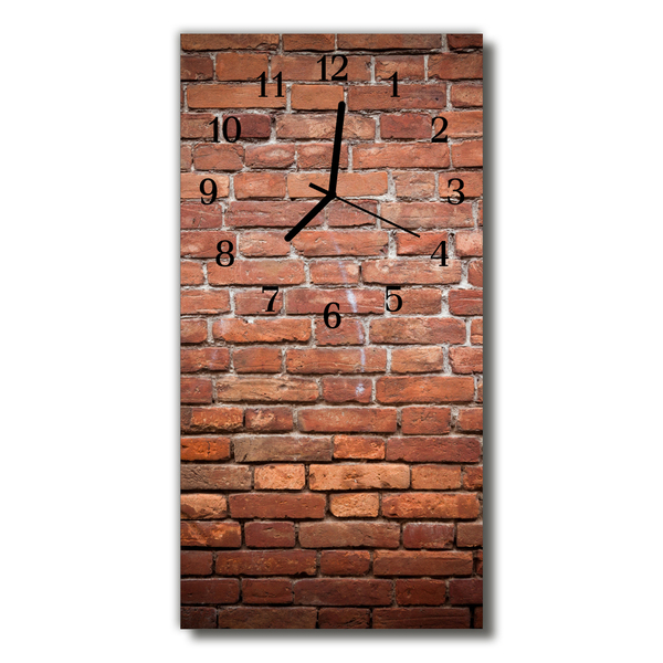 Glass Kitchen Clock Brick wall