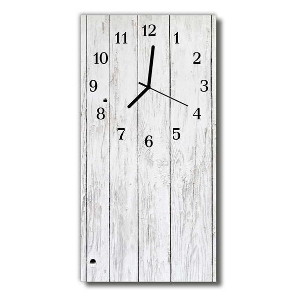 Glass Kitchen Clock Wood