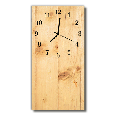 Glass Kitchen Clock Wood