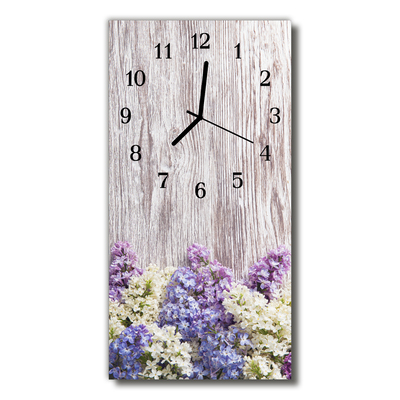 Glass Kitchen Clock Lilac