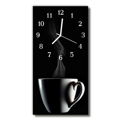 Glass Kitchen Clock Coffee pot