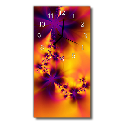 Glass Kitchen Clock Flowers