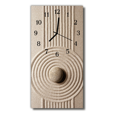 Glass Kitchen Clock Sand stones